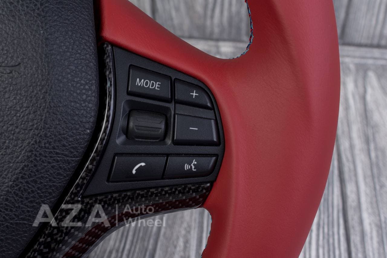 Steering wheel BMW F3X SPORTLINE Carbon trim Napa/Alcantara/Red stripe - Image 9