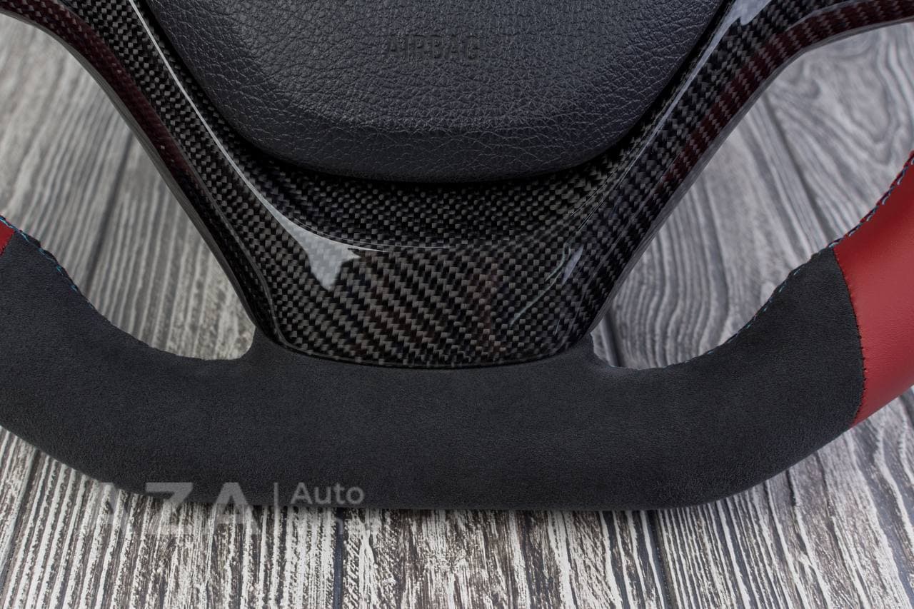 Steering wheel BMW F3X SPORTLINE Carbon trim Napa/Alcantara/Red stripe - Image 7