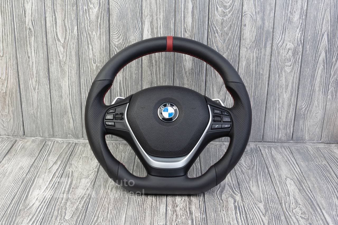 Steering wheel BMW F3X F2X SPORTLINE Napa/Perforated leather/Red stripe