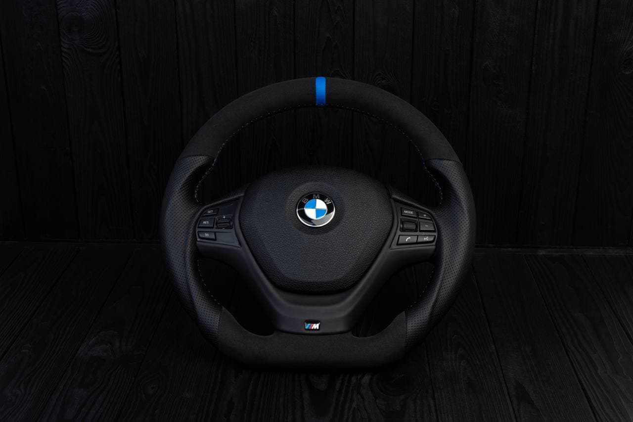 Steering wheel BMW F3X F2X SPORTLINE Napa/Perforated leather/Blue stripe