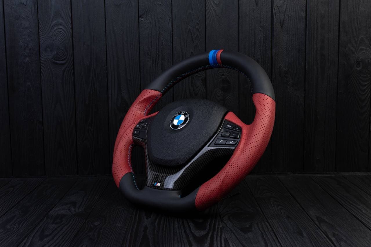 Steering wheel BMW F3X F2X SPORTLINE Carbon fiber/Napa/Perforated leather/M stripe - Image 5