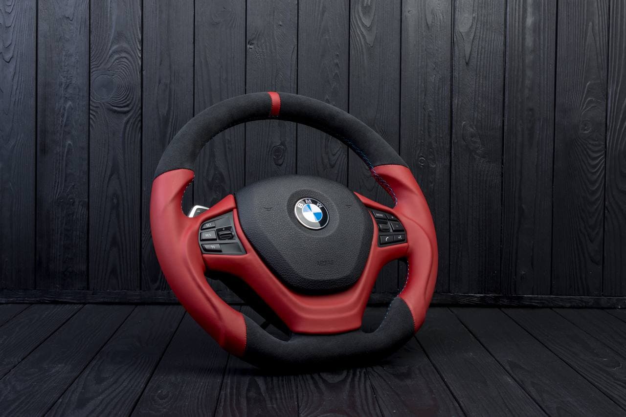 Steering wheel BMW F3X F2X SPORTLINE Alcantara/Napa/Red stripe