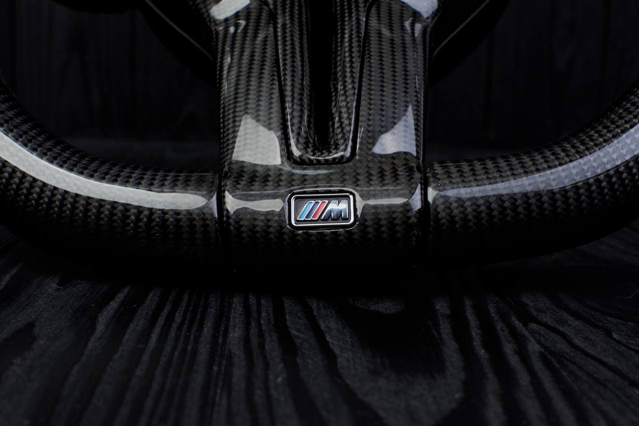 Steering wheel BMW 2011-2016 F10 5/6/7 SERIES Carbon fiber/Alcantara/M Stripe.LESS AIR BAG/paddles/buttons - Image 11