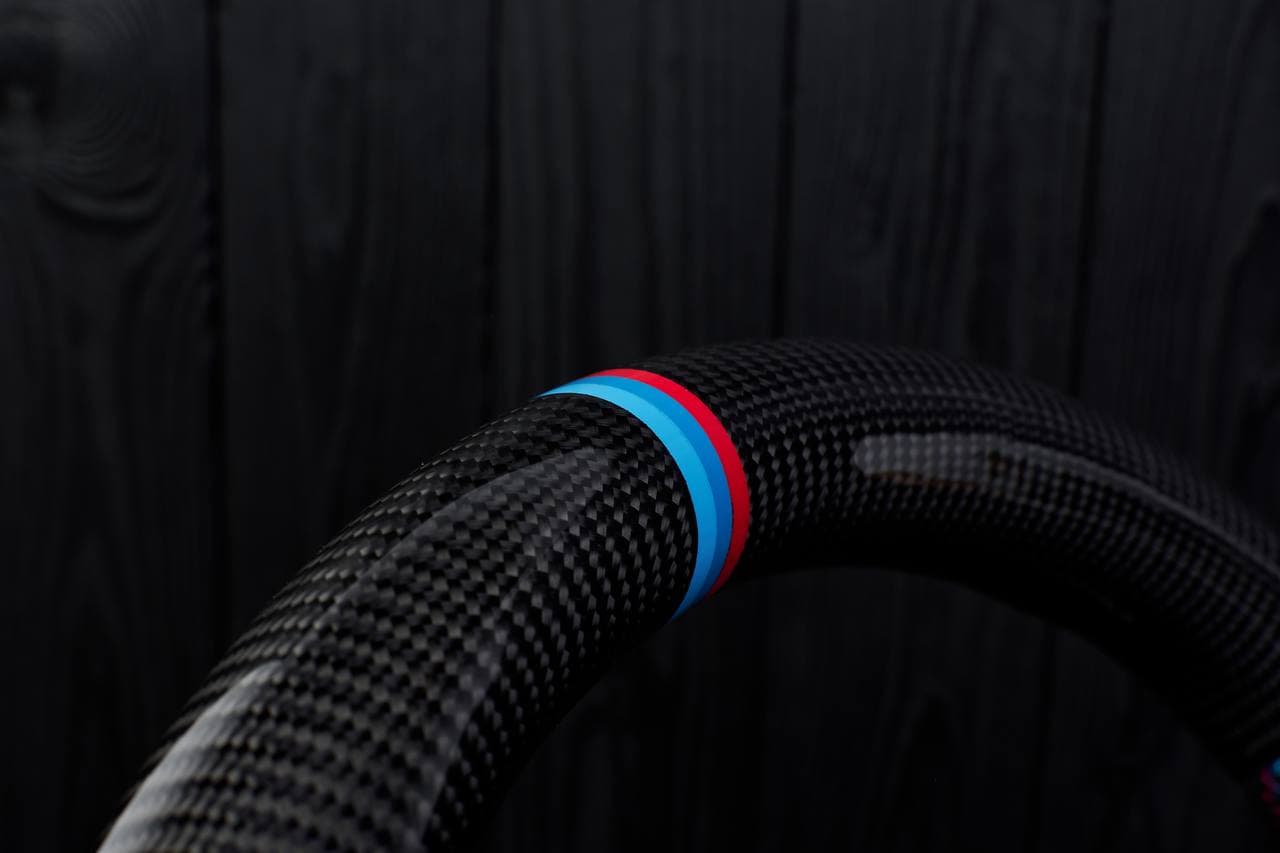 Steering wheel BMW 2011-2016 F10 5/6/7 SERIES Carbon fiber/Alcantara/M Stripe.LESS AIR BAG/paddles/buttons - Image 10
