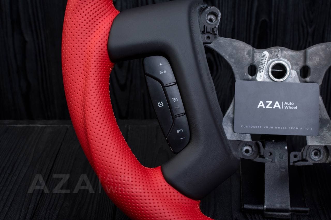 Steering wheel GM SILVERADO, SIERRA, ESCALADE, 2007-2014 Napa/Perforated leather/Red stripe - Image 15