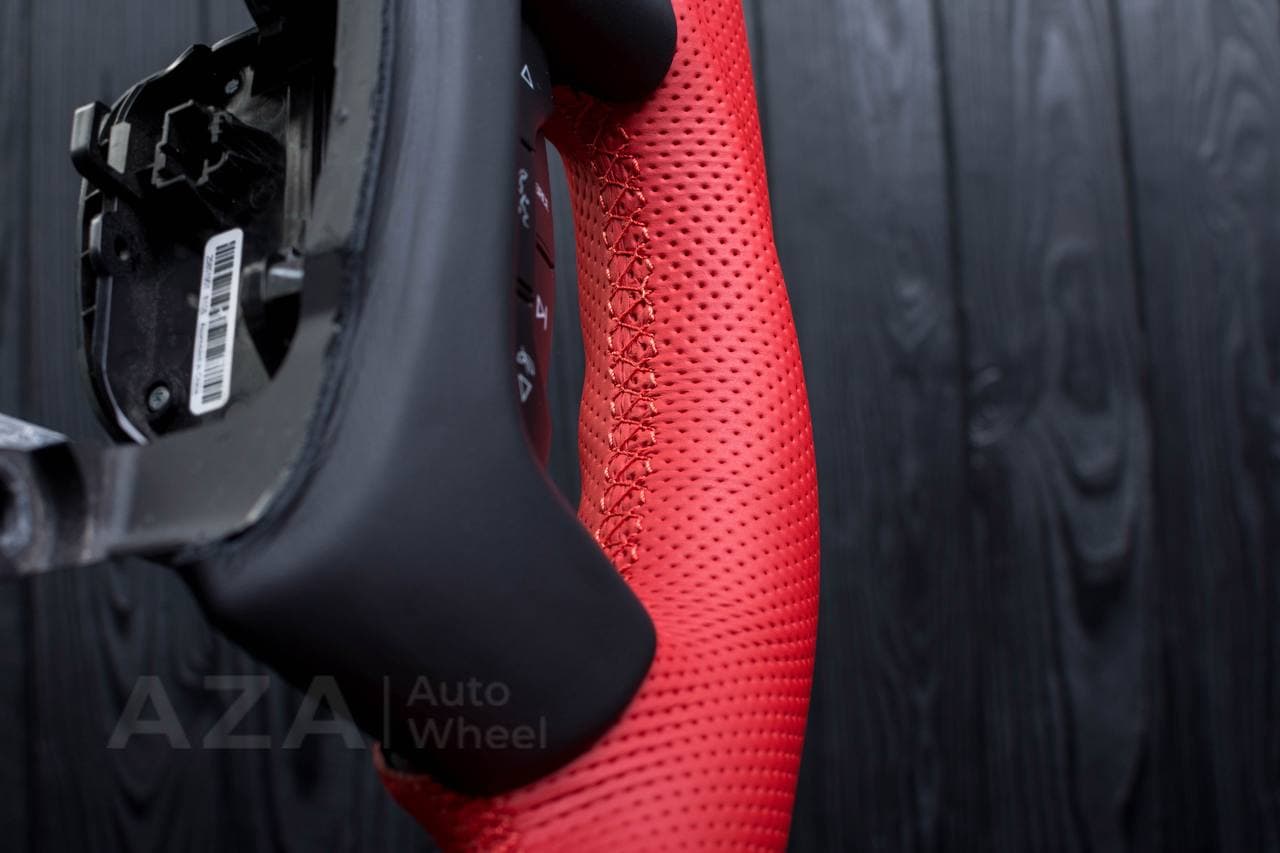 Steering wheel GM SILVERADO, SIERRA, ESCALADE, 2007-2014 Napa/Perforated leather/Red stripe - Image 10