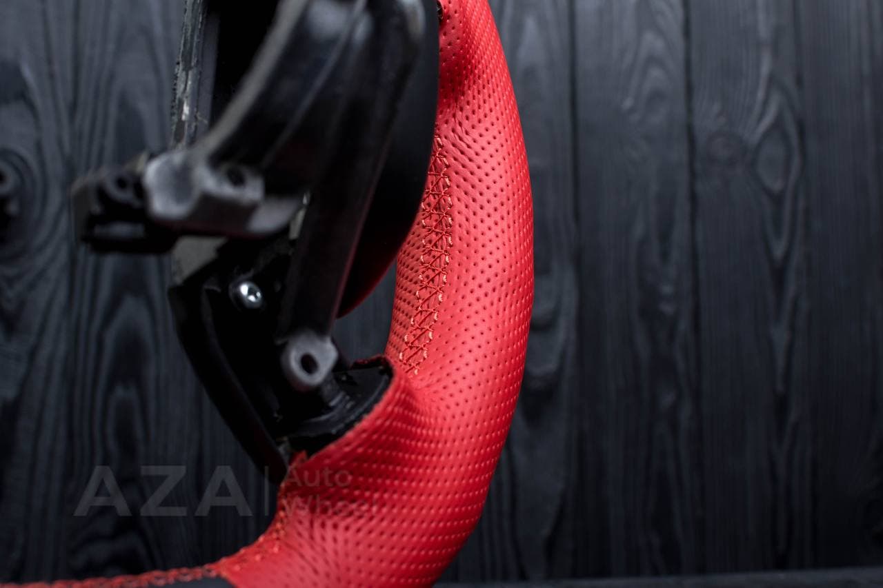 Steering wheel GM SILVERADO, SIERRA, ESCALADE, 2007-2014 Napa/Perforated leather/Red stripe - Image 9