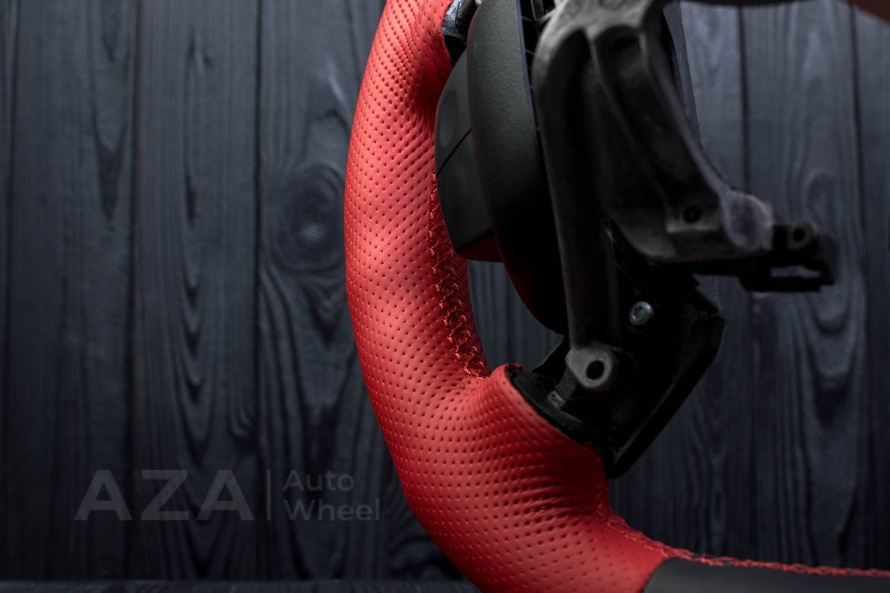 Steering wheel GM SILVERADO, SIERRA, ESCALADE, 2007-2014 Napa/Perforated leather/Red stripe - Image 8