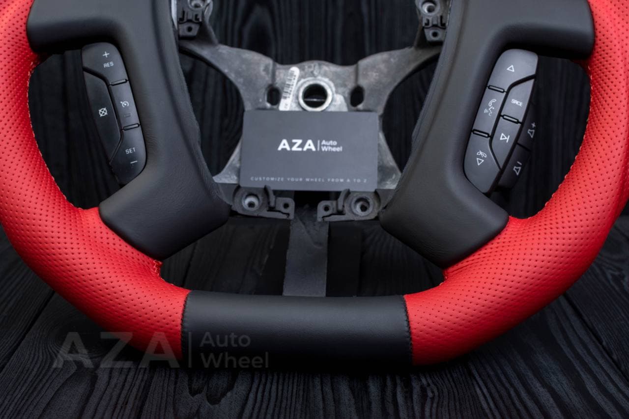 Steering wheel GM SILVERADO, SIERRA, ESCALADE, 2007-2014 Napa/Perforated leather/Red stripe - Image 7