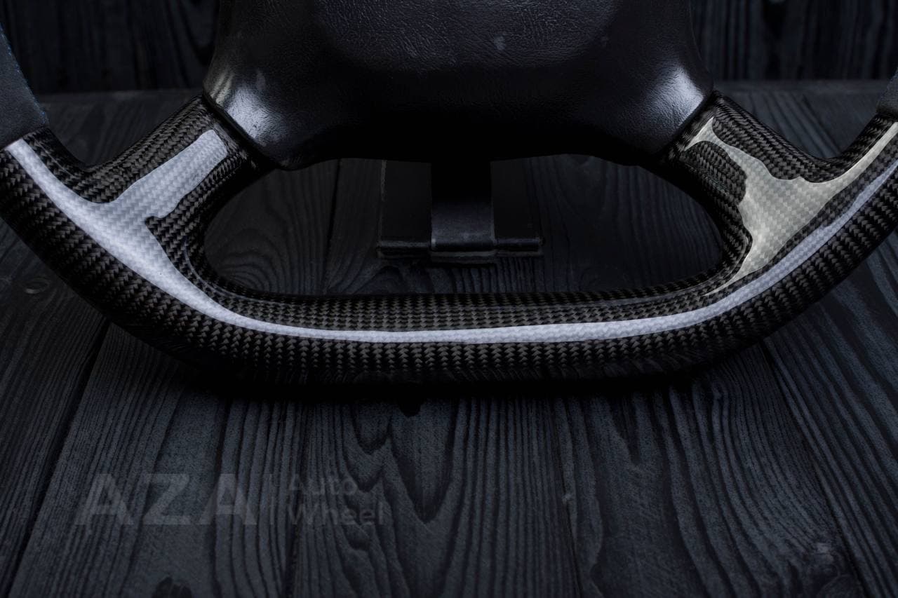Steering wheel GM Silverado, Sierra, Escalade, Yukon, S10, Blazer, Tahoe, Suburban (1998-2002) Carbon fiber/Alcantara/Carbon ring - Image 10