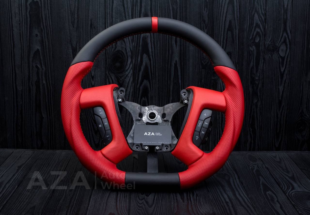 Steering wheel GM, Silverado, Sierra, Escalade (2007-2014) Napa/Perforated leather/Red stripe