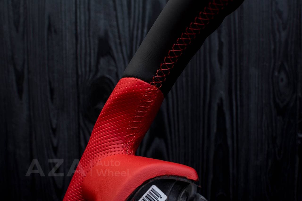 Steering wheel GM, Silverado, Sierra, Escalade (2007-2014) Napa/Perforated leather/Red stripe - Image 9