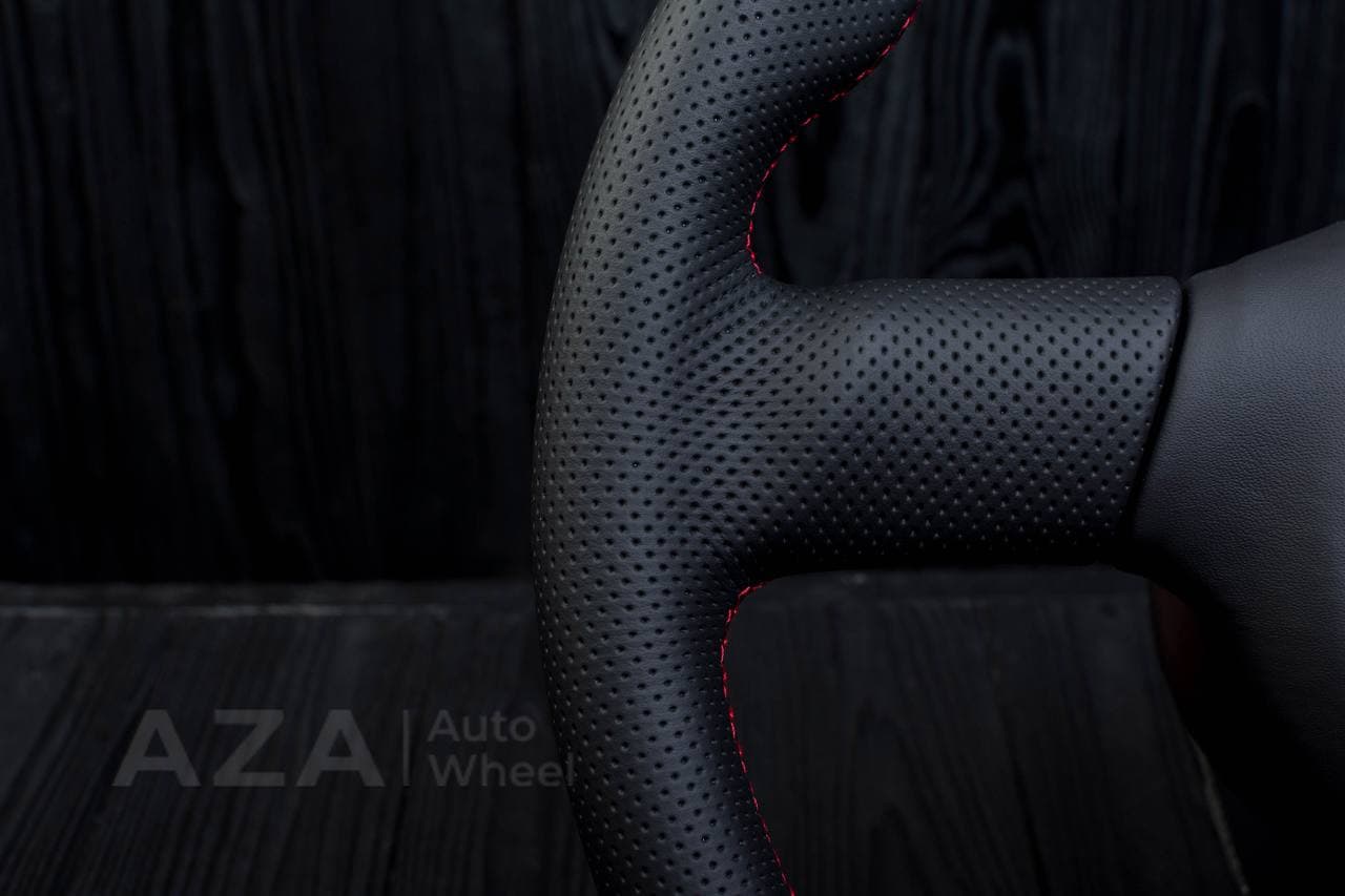 Steering wheel BMW e36 3 series 1995+ M-Tech 2 Flat bottom Carbon fiber/Perforated leather/M stripe - Image 10