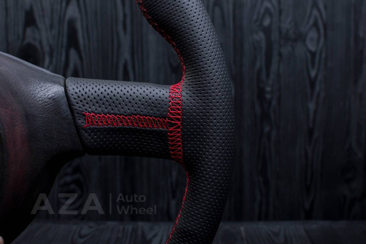 Steering wheel BMW e36 3 series 1995+ M-Tech 2 Flat bottom Carbon fiber/Perforated leather/M stripe - Image 16