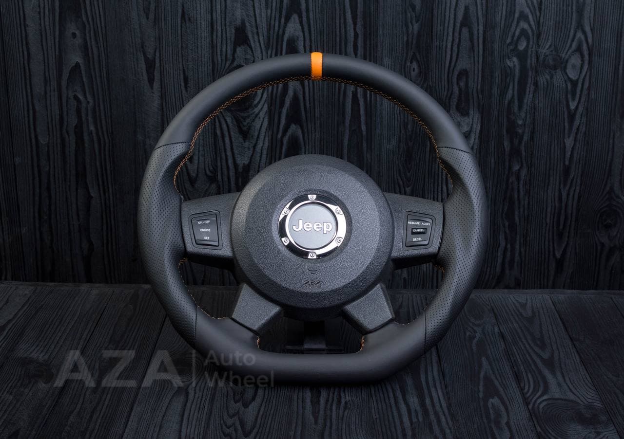 Steering wheel 2005-2010 Jeep Grand Cherokee SRT-8 Napa/Perforated leather/Yellow stripe