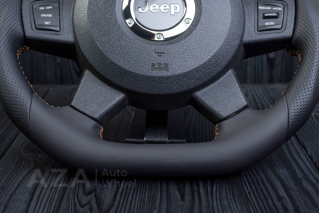 Steering wheel 2005-2010 Jeep Grand Cherokee SRT-8 Napa/Perforated leather/Yellow stripe - Image 8