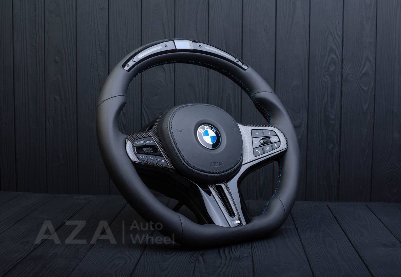Steering wheel BMW G20 3 SERIES /G30 5 SERIES /G05 X5 / G07 X7 / G15 8 SERIES/ G11 G12 7 SERIES Carbon trims/Napa/Led screen - Image 6