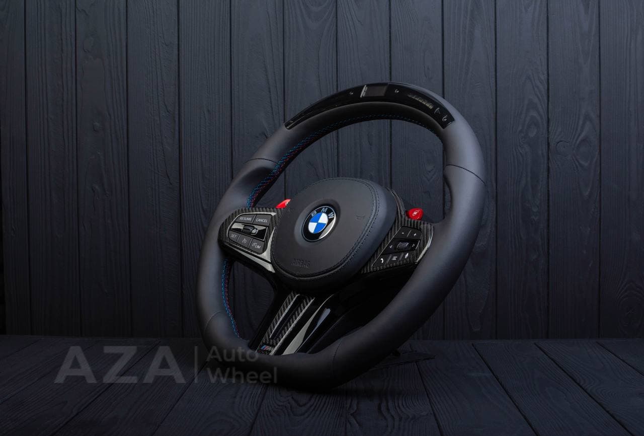 Custom Steering wheel 2017+ BMW F90 M5 G80 M3 M4 M8 X5M X6M X3M X4M Non Heated Napa/Led screen - Image 5