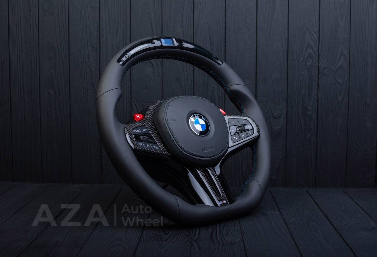 Custom Steering wheel 2017+ BMW F90 M5 G80 M3 M4 M8 X5M X6M X3M X4M Non Heated Napa/Led screen - Image 6