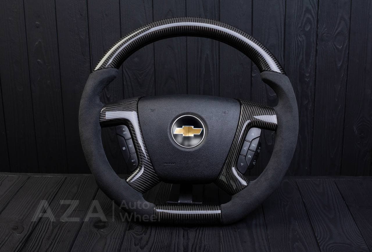 Steering wheel GM SILVERADO, SIERRA, ESCALADE, 2007-2014 Carbon fiber/Alcantara