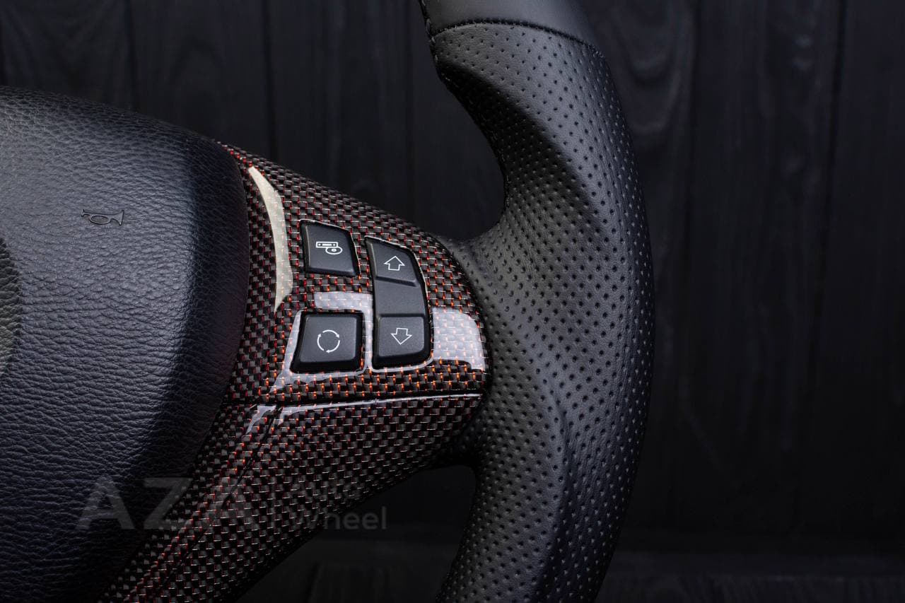 Steering wheel BMW X5/X6 Maroon carbon fiber/Napa/Perforated leather - Image 10