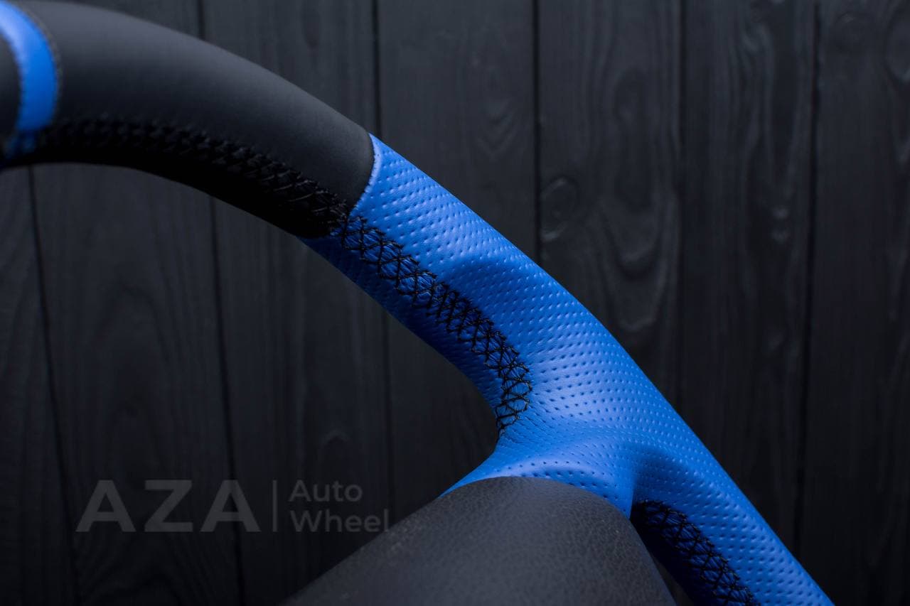 Steering wheel Ford Mustang GT Perforated leather/Napa/Blue stripe - Image 9