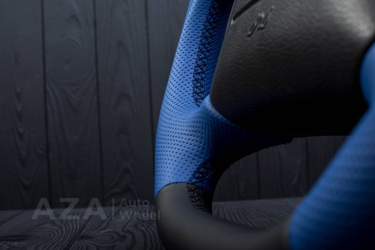Steering wheel Ford Mustang GT Perforated leather/Napa/Blue stripe - Image 7