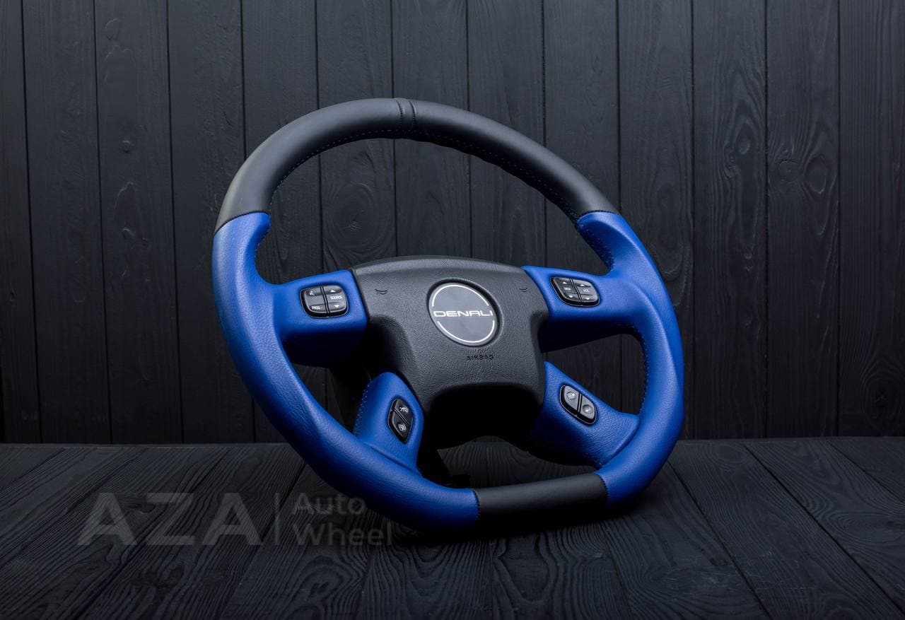 Steering wheel GM SILVERADO, HUMMER H2/2001-2007 Napa/Black stripe - Image 6