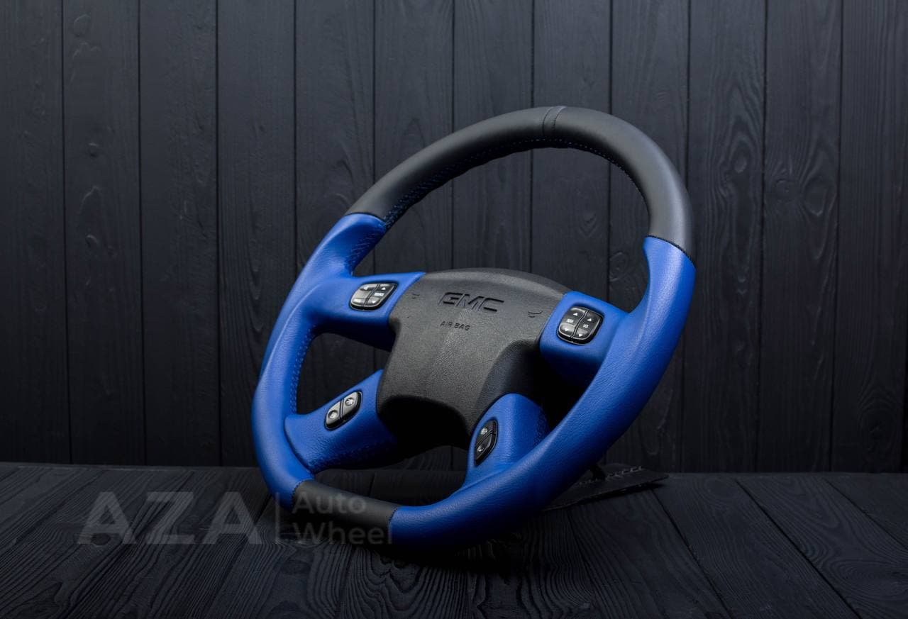 Steering wheel GM SILVERADO, HUMMER H2/2001-2007 Napa/Black stripe - Image 4