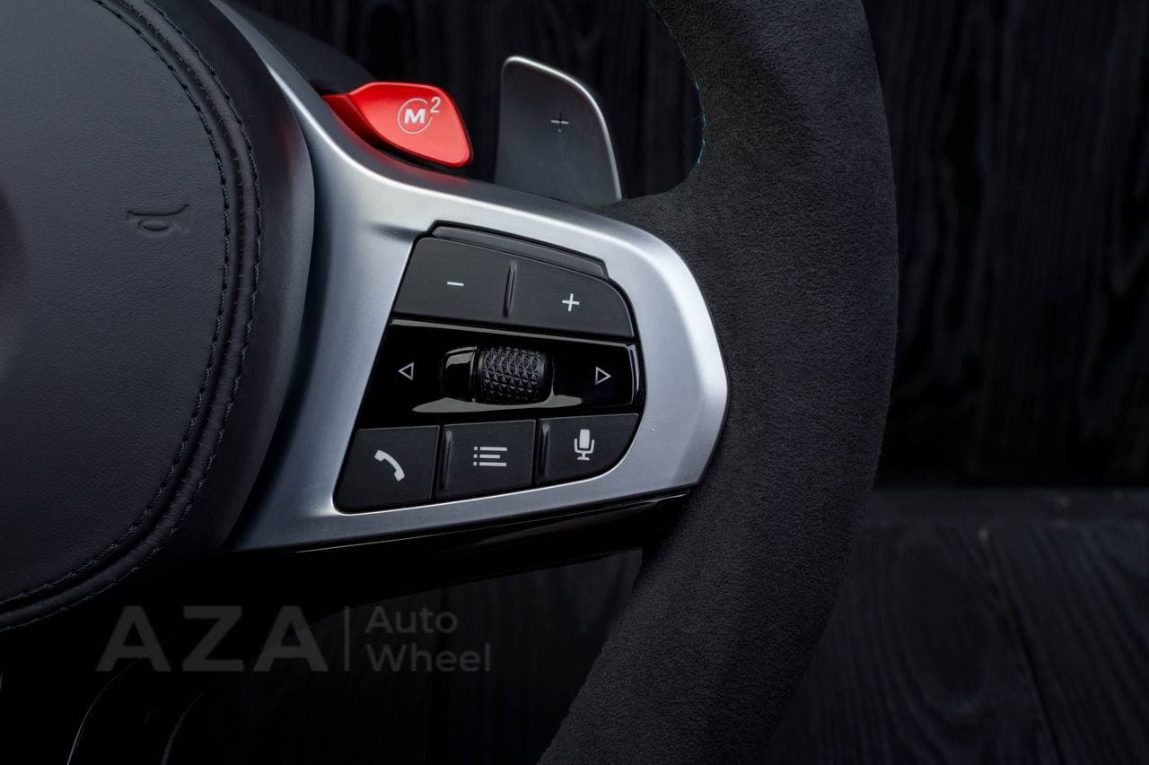 Custom Steering wheel 2017+ BMW F90 M5 G80 M3 M4 M8 X5M X6M X3M X4M Heated Carbon fiber/Alcantara/Red stripe - Image 10