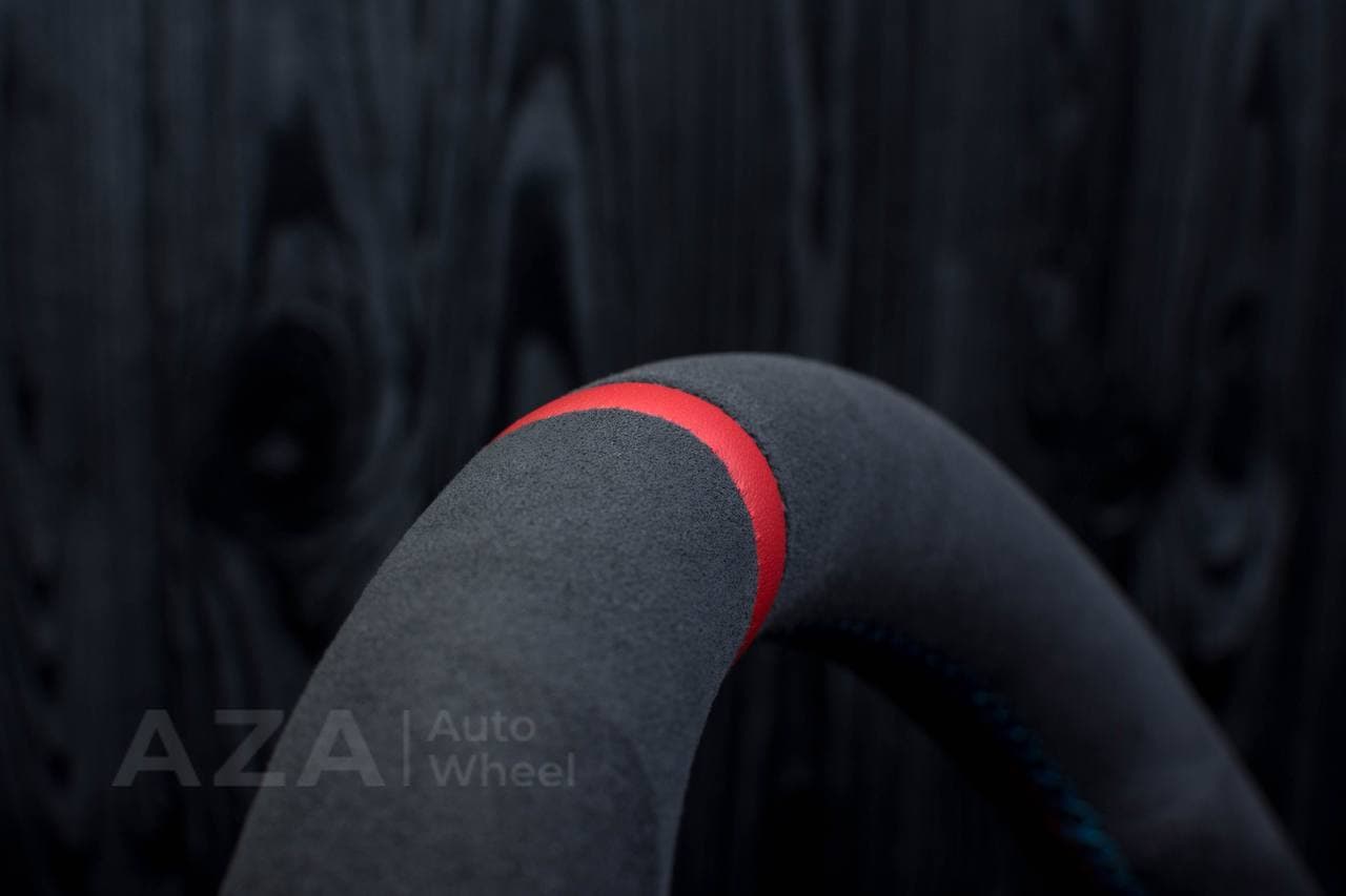 Custom Steering wheel 2017+ BMW F90 M5 G80 M3 M4 M8 X5M X6M X3M X4M Heated Carbon fiber/Alcantara/Red stripe - Image 9