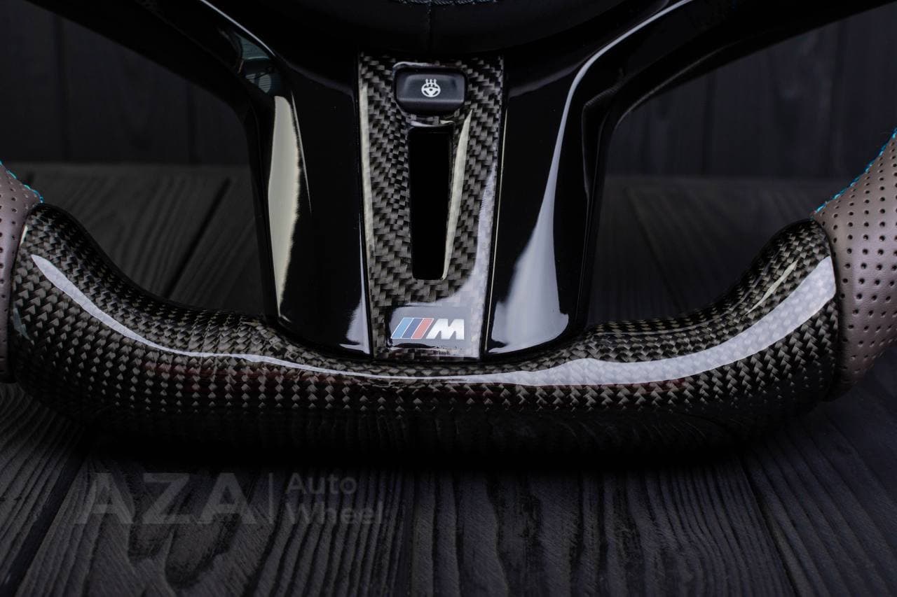 Steering wheel BMW G20 3 SERIES /G30 5 SERIES /G05 X5 / G07 X7 / G15 8 SERIES/ G11 G12 7 SERIES Heated carbon fiber/Perforated leather/M stripe - Image 11