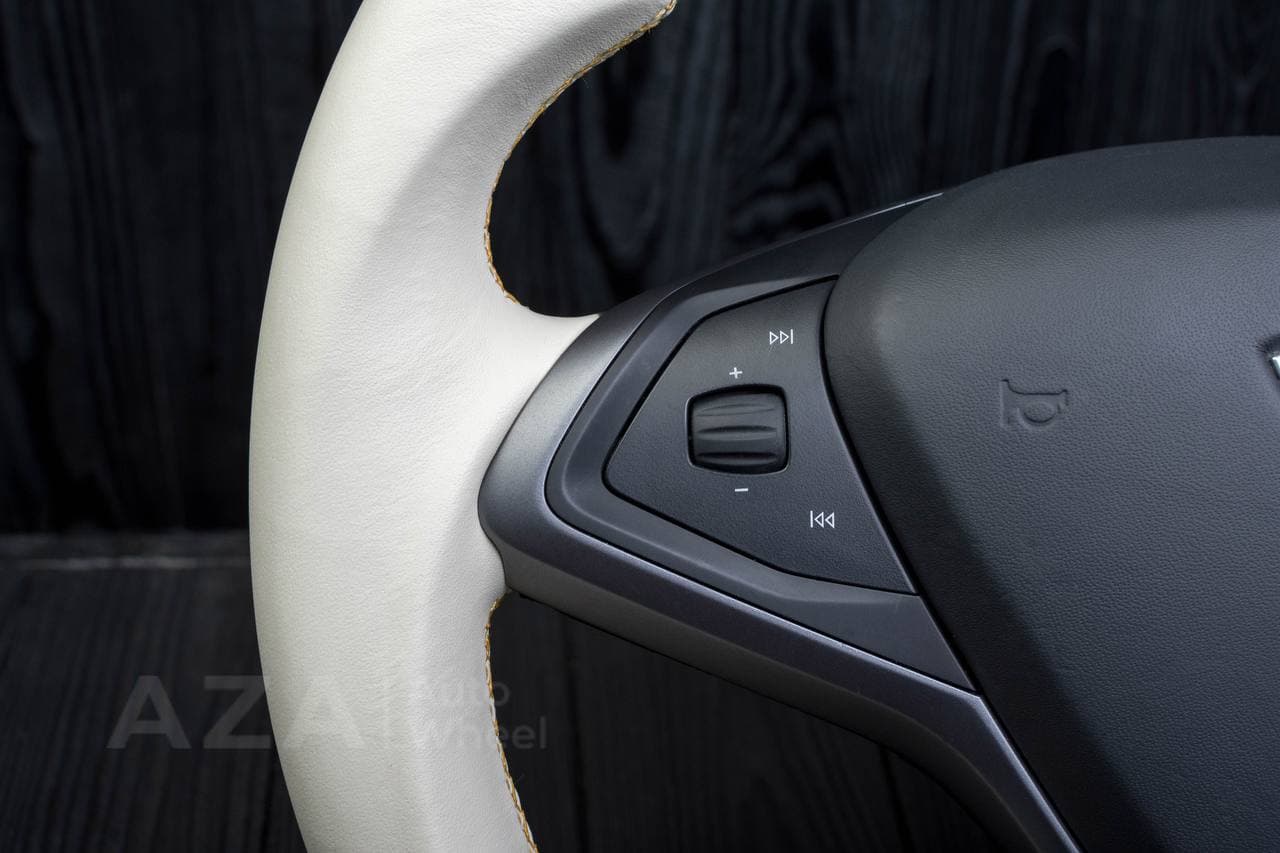 Steering wheel Tesla Model S/X Carbon fiber/Napa/Gold stripe - Image 8