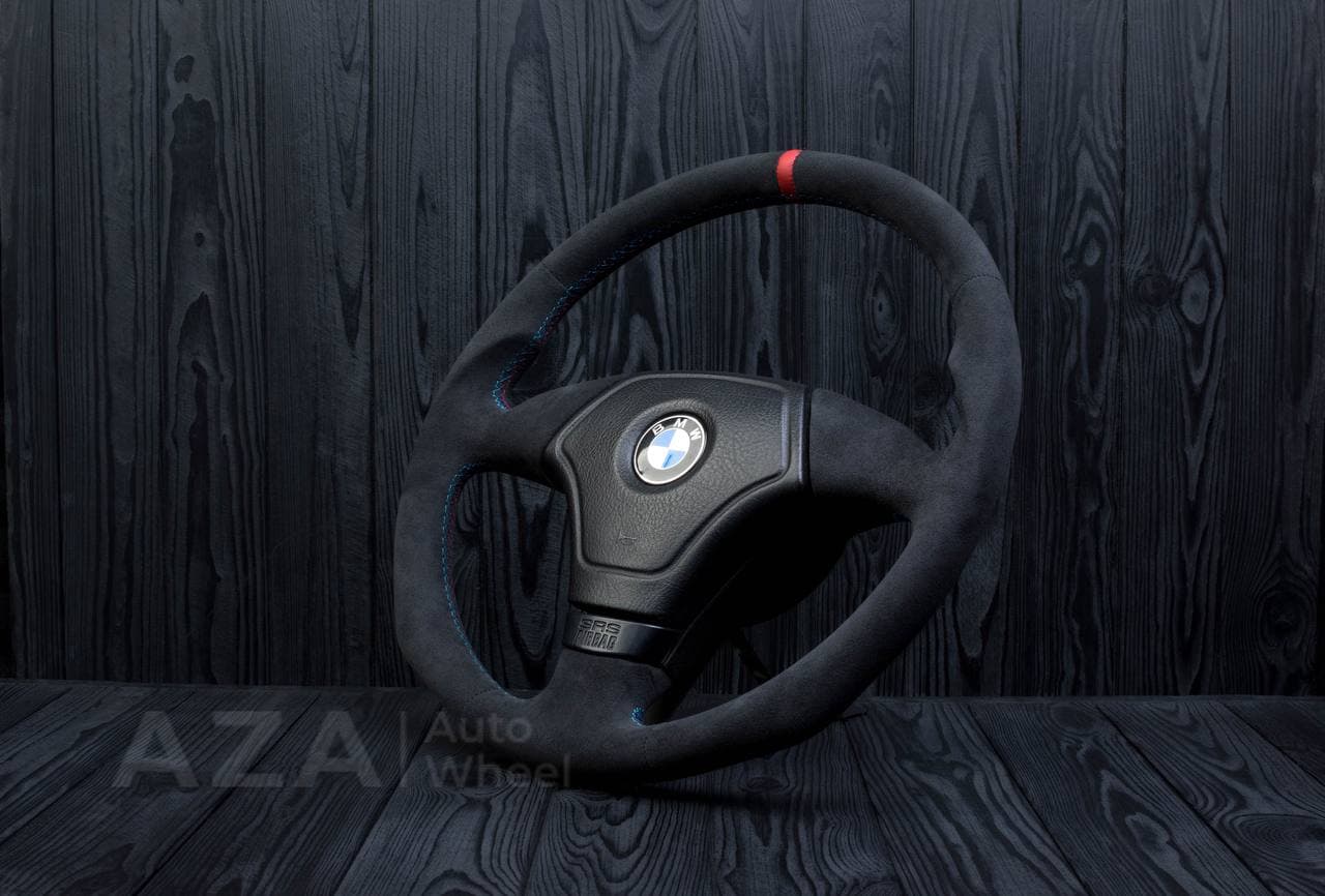 Steering wheel BMW E36 Euro Alcantara/Red stripe - Image 5