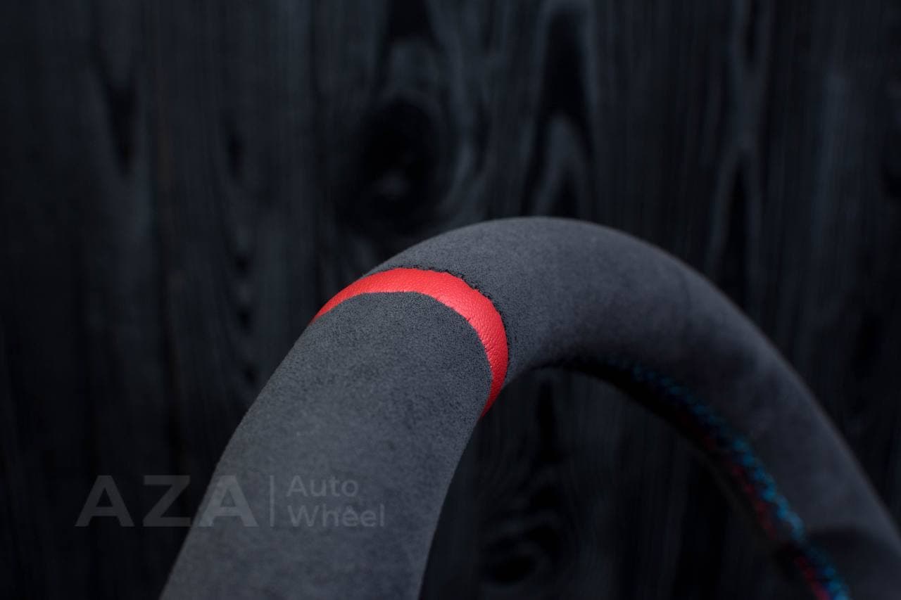Steering wheel BMW E36 Euro Alcantara/Red stripe - Image 14