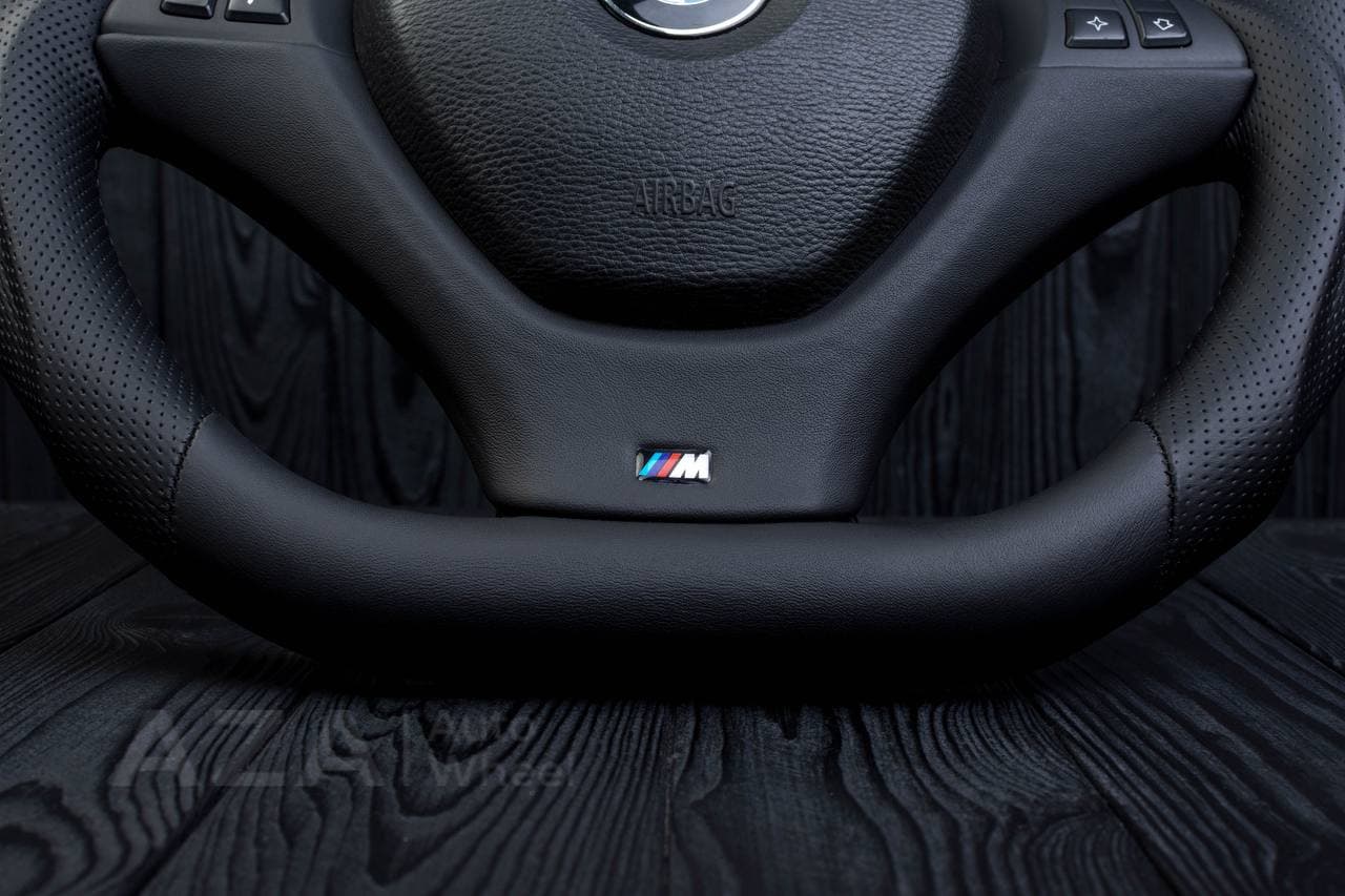 Steering wheel BMW X5/X6 Napa/Perforated leather/Blue stripe - Image 11