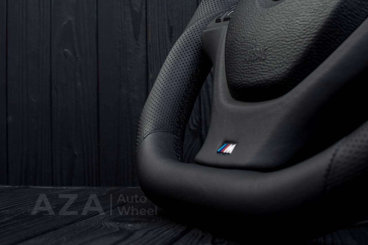 Steering wheel BMW X5/X6 Napa/Perforated leather/Blue stripe - Image 10
