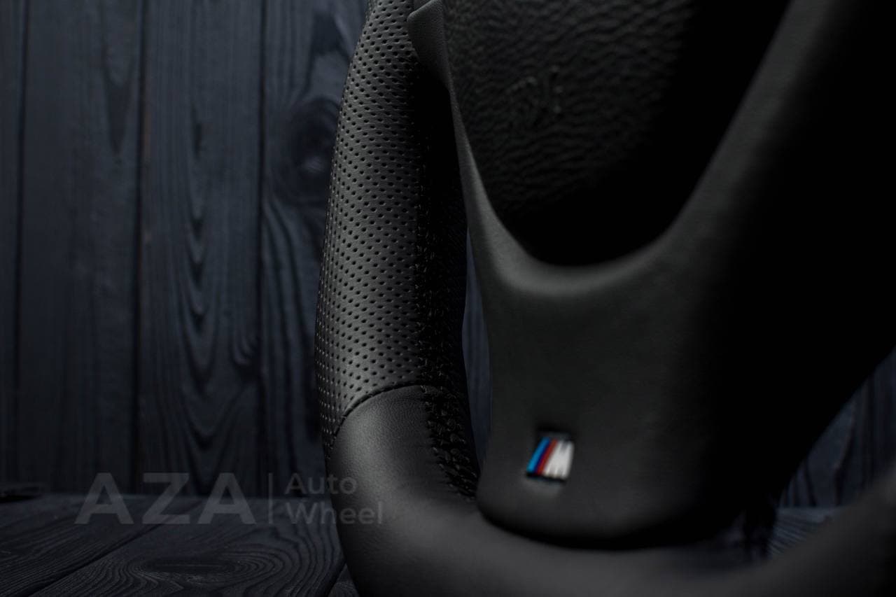 Steering wheel BMW X5/X6 Napa/Perforated leather/Blue stripe - Image 7