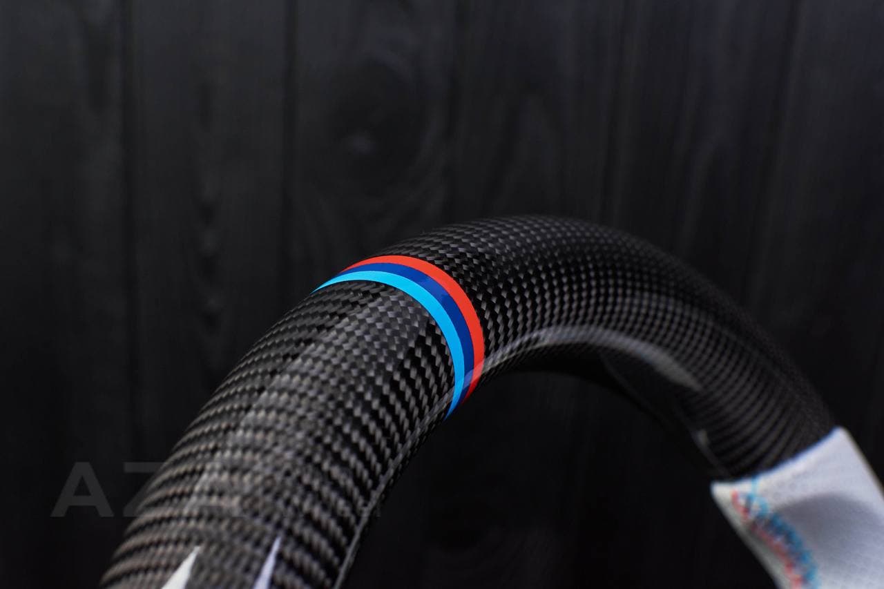 Steering wheel BMW G20 3 SERIES /G30 5 SERIES /G05 X5 / G07 X7 / G15 8 SERIES/ G11 G12 7 SERIES Carbon fiber/Perforated leather/M stripe - Image 14
