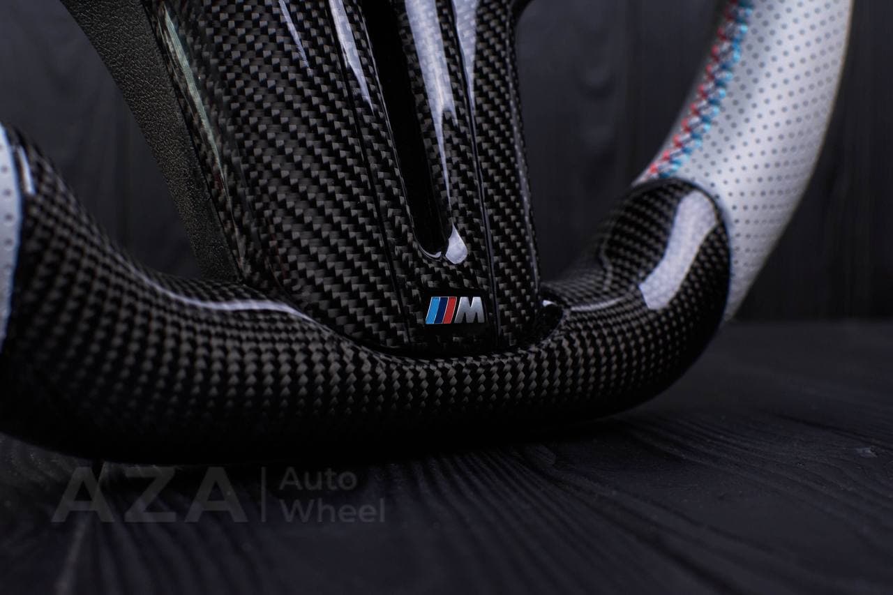 Steering wheel BMW G20 3 SERIES /G30 5 SERIES /G05 X5 / G07 X7 / G15 8 SERIES/ G11 G12 7 SERIES Carbon fiber/Perforated leather/M stripe - Image 11