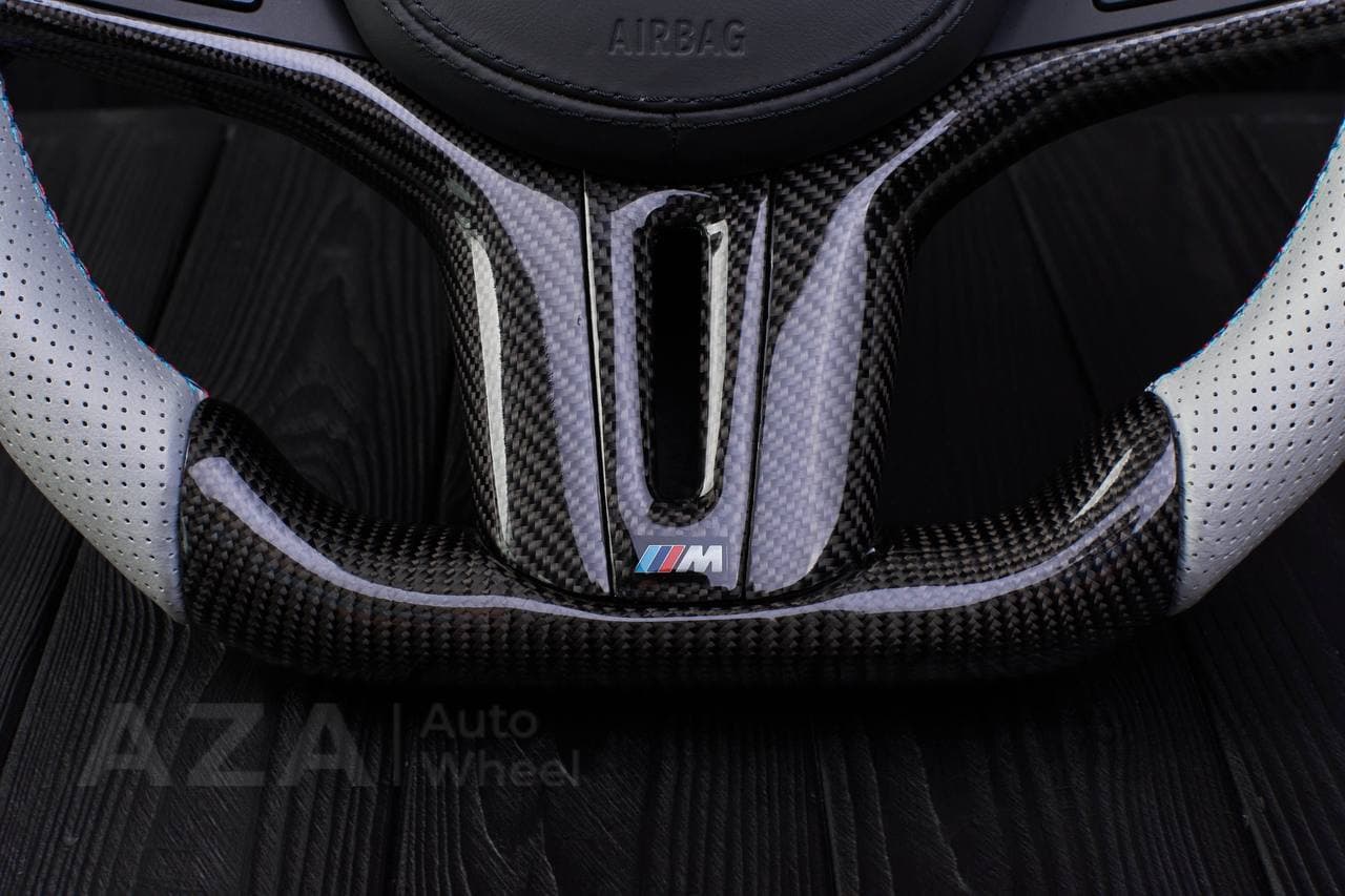 Steering wheel BMW G20 3 SERIES /G30 5 SERIES /G05 X5 / G07 X7 / G15 8 SERIES/ G11 G12 7 SERIES Carbon fiber/Perforated leather/M stripe - Image 7