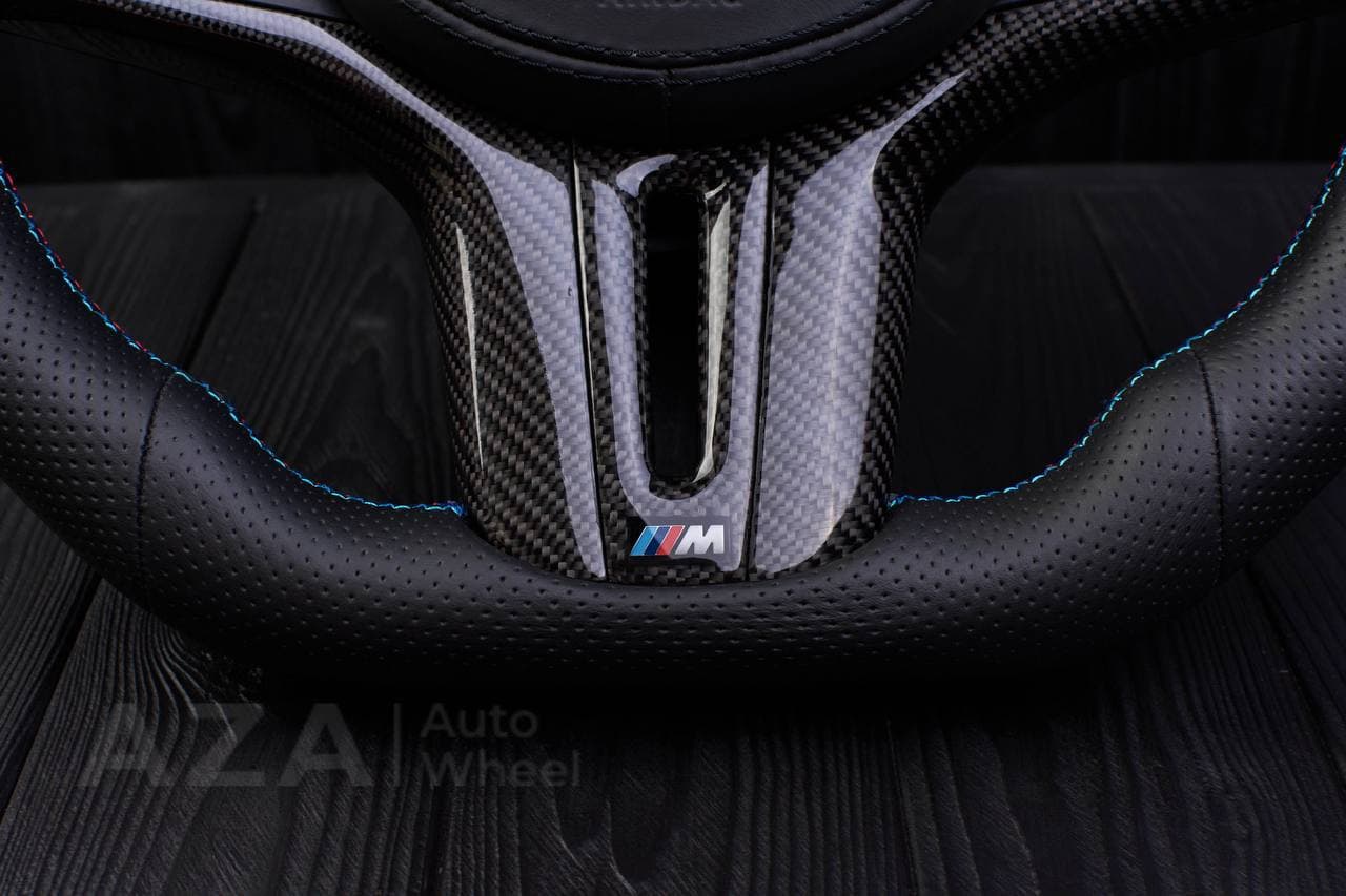 Steering wheel BMW G20 3 SERIES /G30 5 SERIES /G05 X5 / G07 X7 / G15 8 SERIES/ G11 G12 7 SERIES Carbon fiber trims/Perforated leather/Red stripe - Image 12