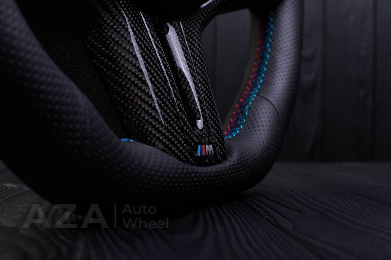 Steering wheel BMW G20 3 SERIES /G30 5 SERIES /G05 X5 / G07 X7 / G15 8 SERIES/ G11 G12 7 SERIES Carbon fiber trims/Perforated leather/Red stripe - Image 10