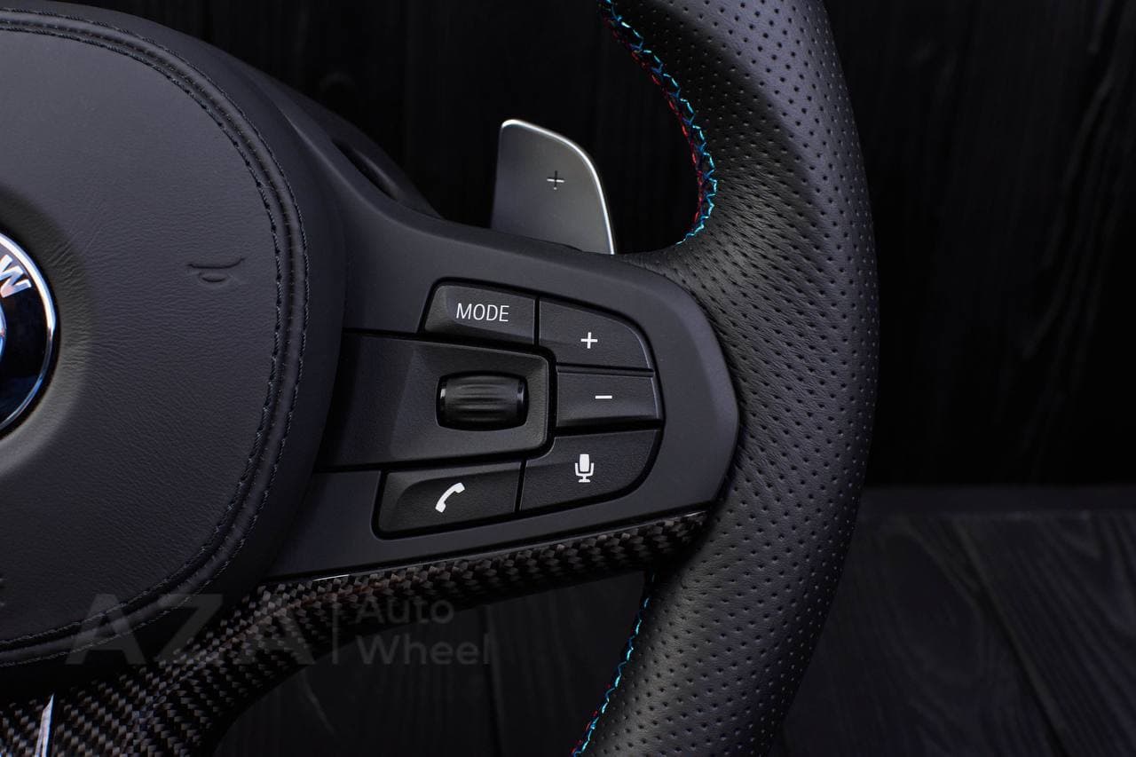 Steering wheel BMW G20 3 SERIES /G30 5 SERIES /G05 X5 / G07 X7 / G15 8 SERIES/ G11 G12 7 SERIES Carbon fiber trims/Perforated leather/Red stripe - Image 9