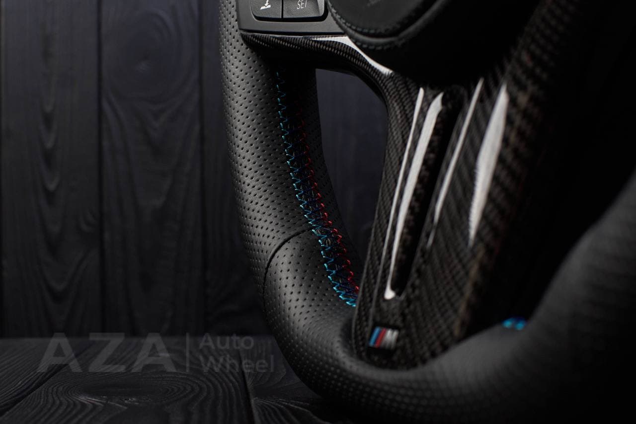 Steering wheel BMW G20 3 SERIES /G30 5 SERIES /G05 X5 / G07 X7 / G15 8 SERIES/ G11 G12 7 SERIES Carbon fiber trims/Perforated leather/Red stripe - Image 7