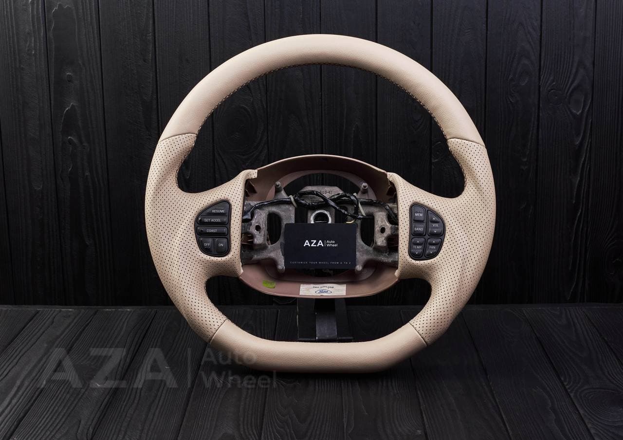 Steering wheel Ford F150/F250/F350 97-2007 Beige napa/Perforated leather