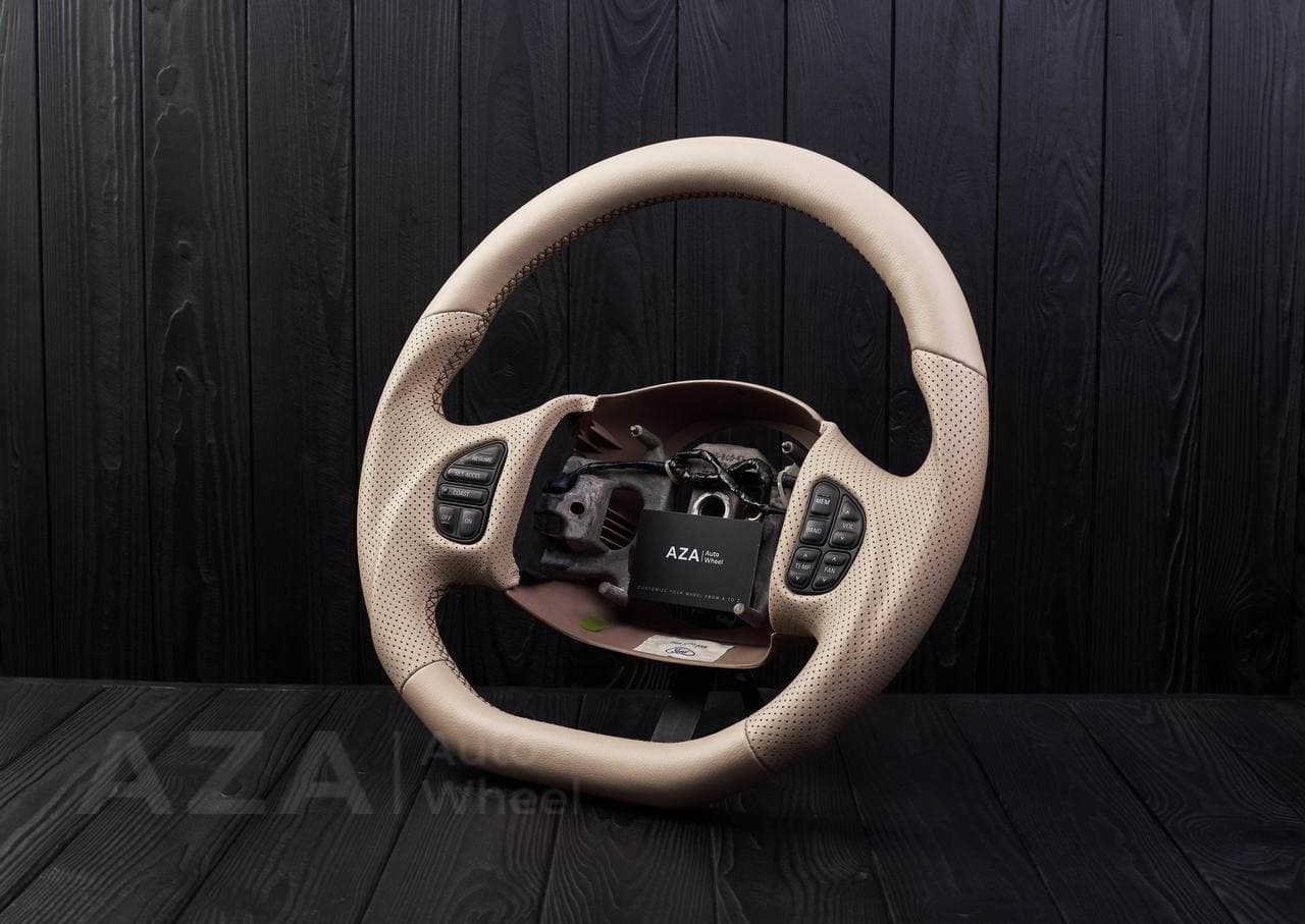 Steering wheel Ford F150/F250/F350 97-2007 Beige napa/Perforated leather - Image 6