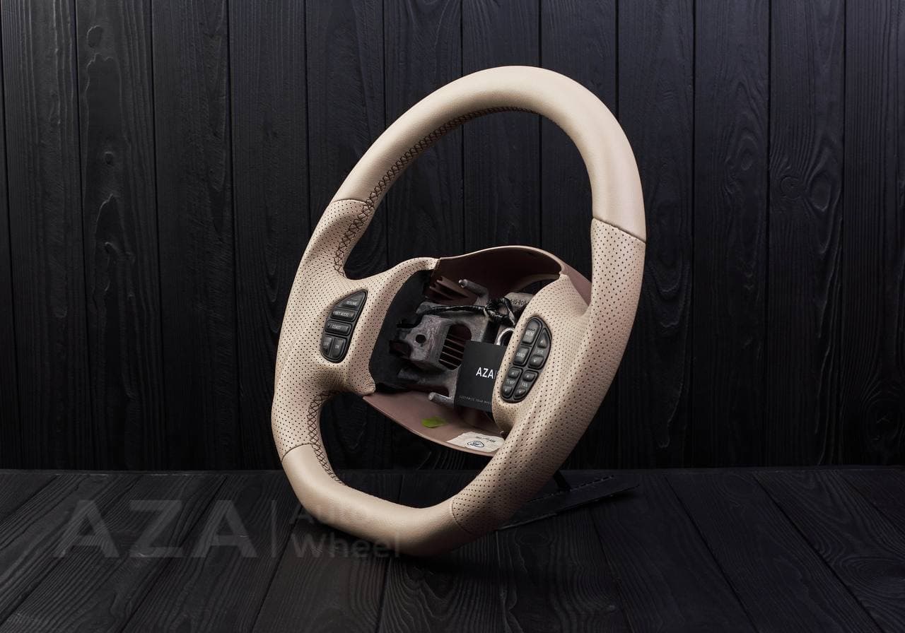 Steering wheel Ford F150/F250/F350 97-2007 Beige napa/Perforated leather - Image 5