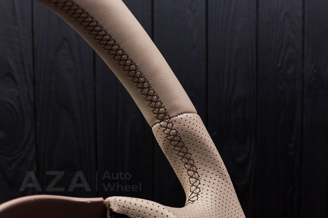 Steering wheel Ford F150/F250/F350 97-2007 Beige napa/Perforated leather - Image 7