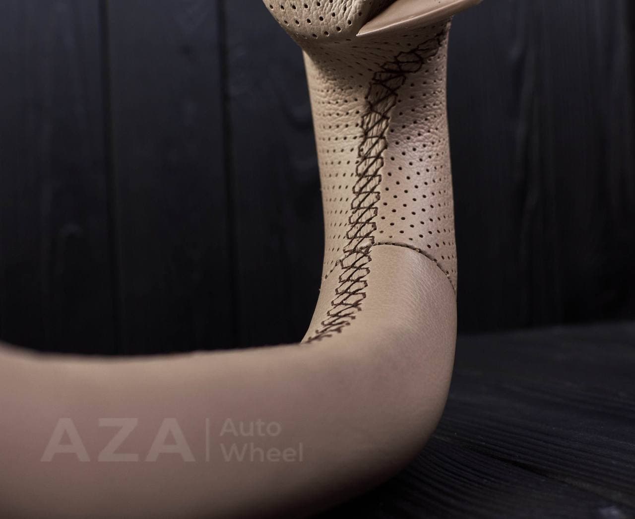 Steering wheel Ford F150/F250/F350 97-2007 Beige napa/Perforated leather - Image 12